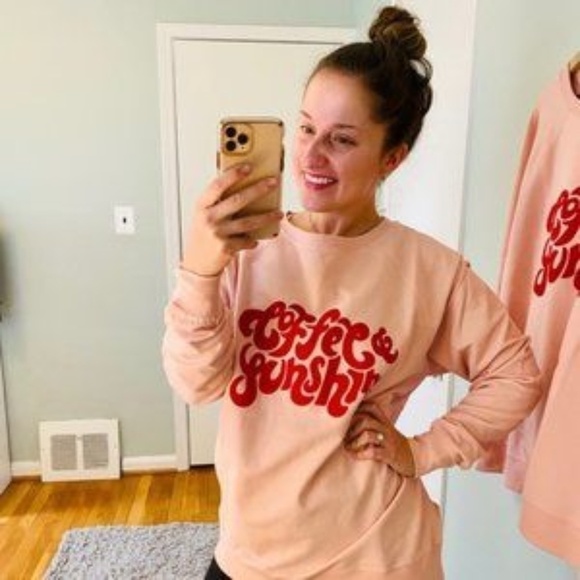 WILDFOX Women's Statement Sweatshirt In Coffee & Sunshine - Picture 6 of 7